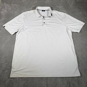 PXG Parsons Xtreme Golf Polo Shirt Mens XL White Snap Button Performance Wicking